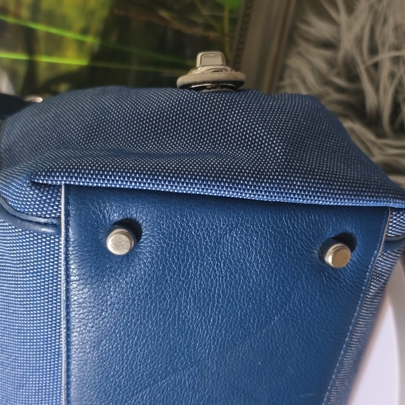 Coach Denim Horse & Carriage Shoulder Tote Bag + Matching Card Wallet Set - Picture 8 of 14